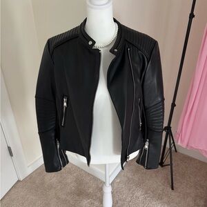 Zara faux leather moto jacket